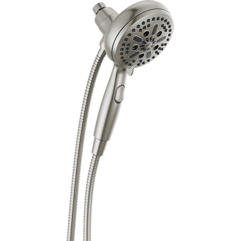 Suredock Magnetic Full Handheld Shower Head with H2Okinetic Technology, Stainless