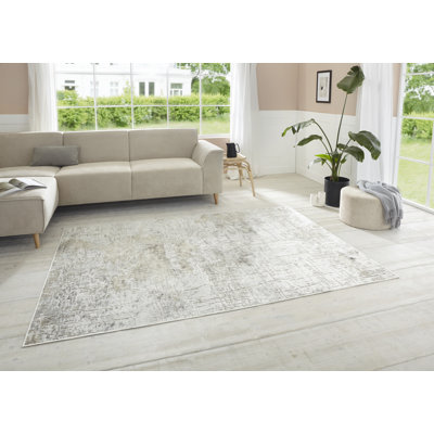 Chameis Machine Woven Beige Indoor Rug