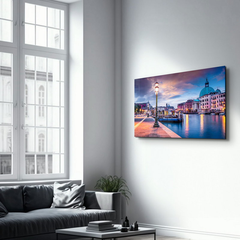 Peinture murale élégante en verre trempé 100% verre trempé, épaisseur: 0,16 pouce | Imprimé UV pour des couleurs éclatantes et une durabilité | Parfait pour la décoration intérieure et l'esthétique moderne