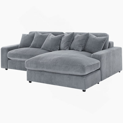 Canapé modulaire réversible avec coussins Marcus, idéal pour les réunions de famille et la détente polyvalente dans les maisons contemporaines