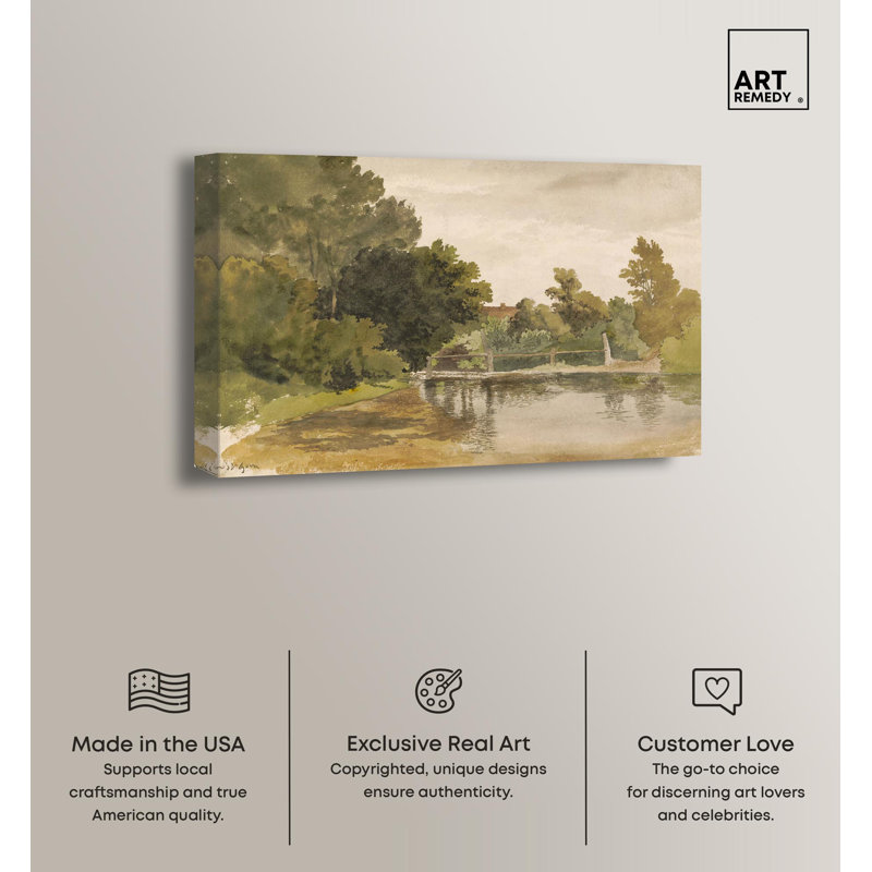 Rustic Landscape Canvas Art in Earth Tones, 15" x 10"