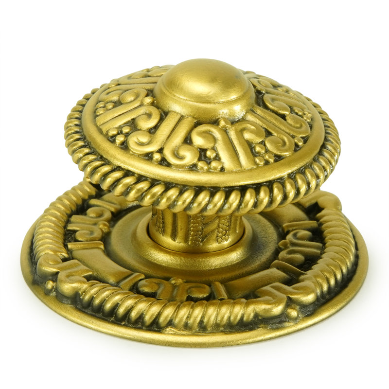 AMERICANA KNOB W/ MATCHING BACK PLATE , Gold