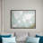 Mirrored World Map - Single Picture Frame Print