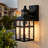 1-light 12 In. H Matte Black Motion Sensing Outdoor Wall Sconce With Dusk To Dawn-2004013608