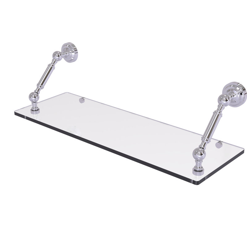 Tablette flottante Marchmont, Chrome poli, H 7,3 po x l 24 po x P 8 po
