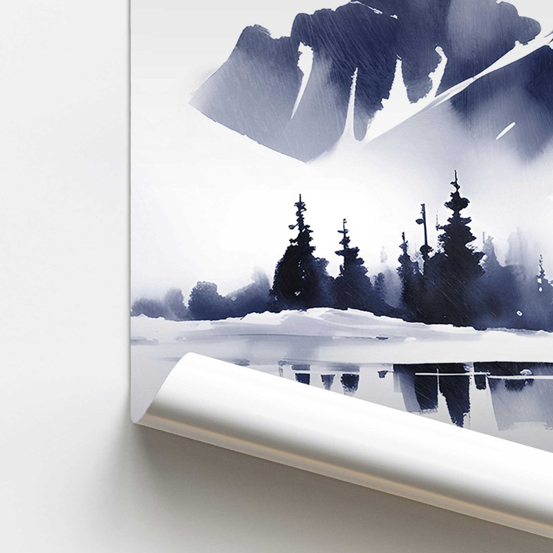 Imprimé Moonlit Mountain Majesty, Sans cadre, papier, H 11 po x l 14 po