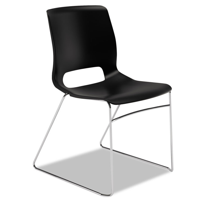 Chaise empilable à haute densité motivee sans accoudoirs, Onyx