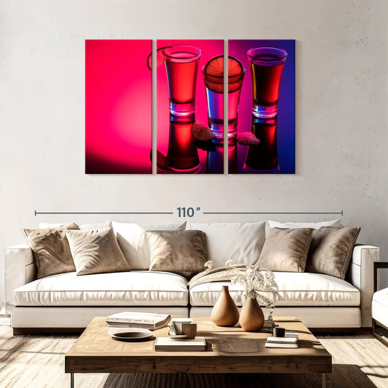 Yarlin Tequila Shots Reflection, 48" H x 74" W
