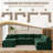 7 - Piece Slipcovered Corduroy Sectional Sofa Sleeper Couch-526326594