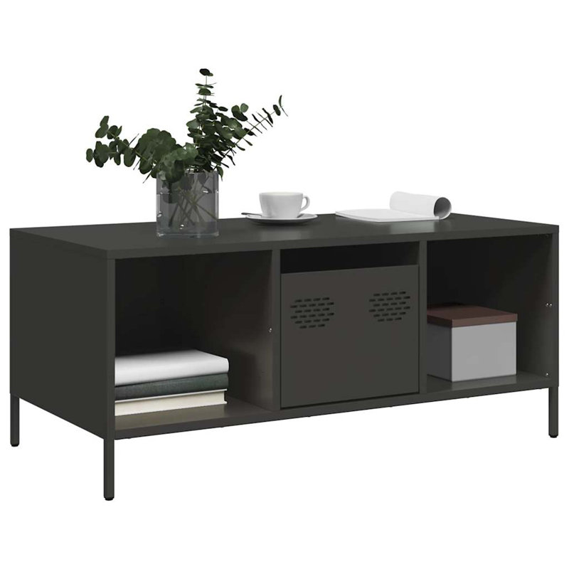 Alizai Coffee Table with Storage, Black