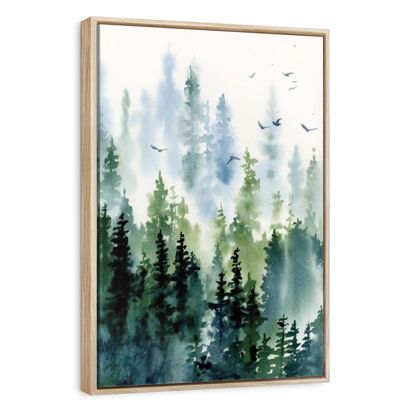 Treeline, Floating Frame Natural Wood, 17" x 25"