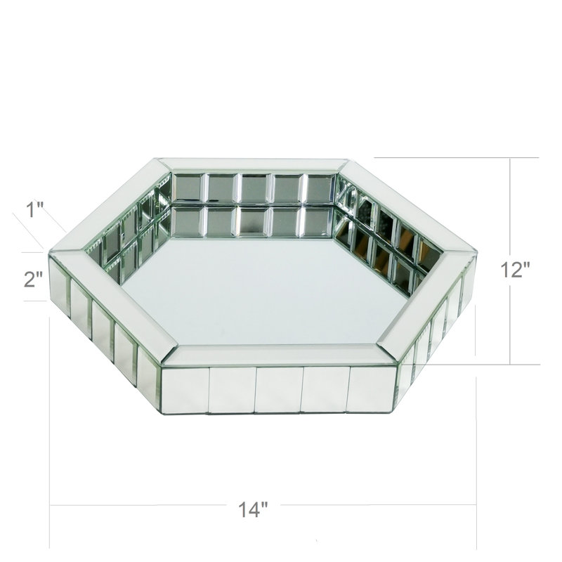 Seltzer Glass Tray, 14" W x 12" L
