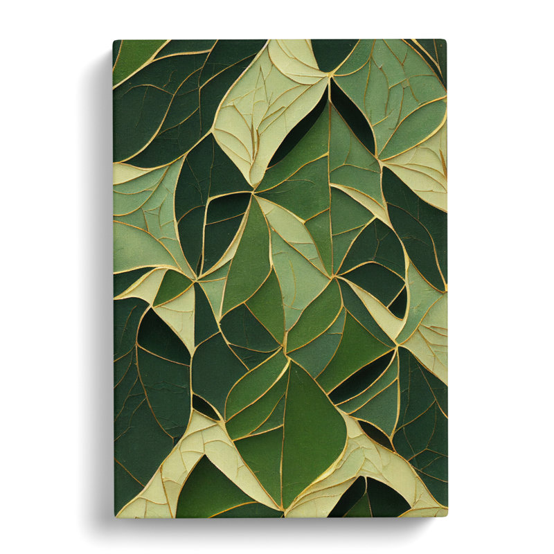 Ivy Leaf Mosaic - Wrapped Canvas, 76cm H x 50cm W x 3cm D
