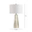 72cm Table Lamp with Glass Base For Bedroom Furniture, Bedside Buffet Lamp with Linen Shade