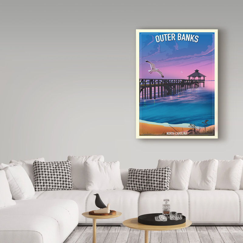 Croswell 'Outer Banks' Graphic Art Print on Wrapped Canvas, 19" H x 14" W
