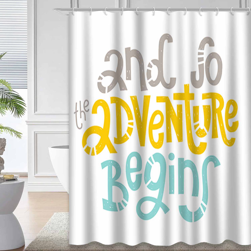 Rideau de douche Adventure 12 Inspired, L 72 po x l 84 po