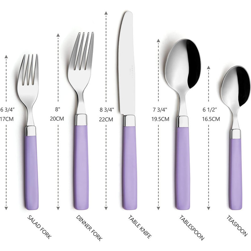 20 Pieces Stainless Steel Flatware/Cutlery Set - Color Handles