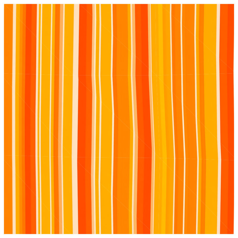 Stripes Fleece Throw Blanket - Abstract Throws for Sofas or Beds, 60" L x 51" W, Orange Striped