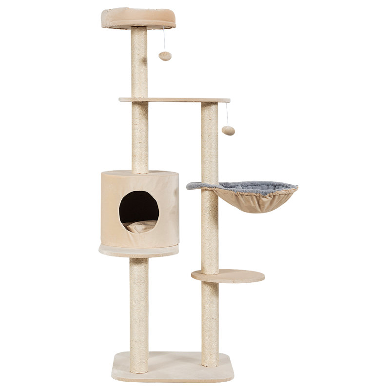 Arbre à chat 57 ", Beige