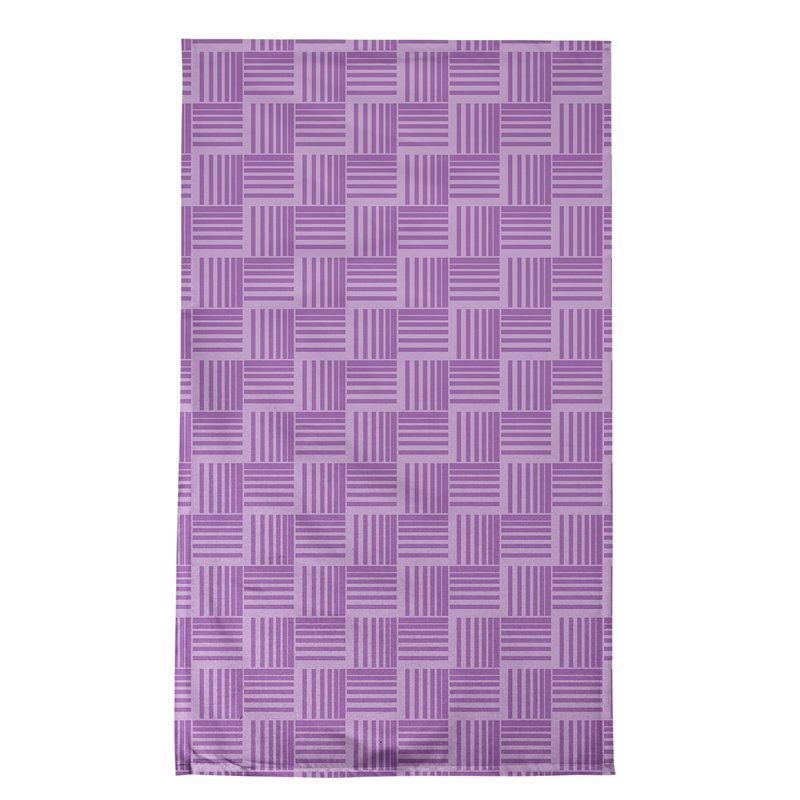 Torchon classique à rayures Baskettressées, Mauve clair, Polyester sergé