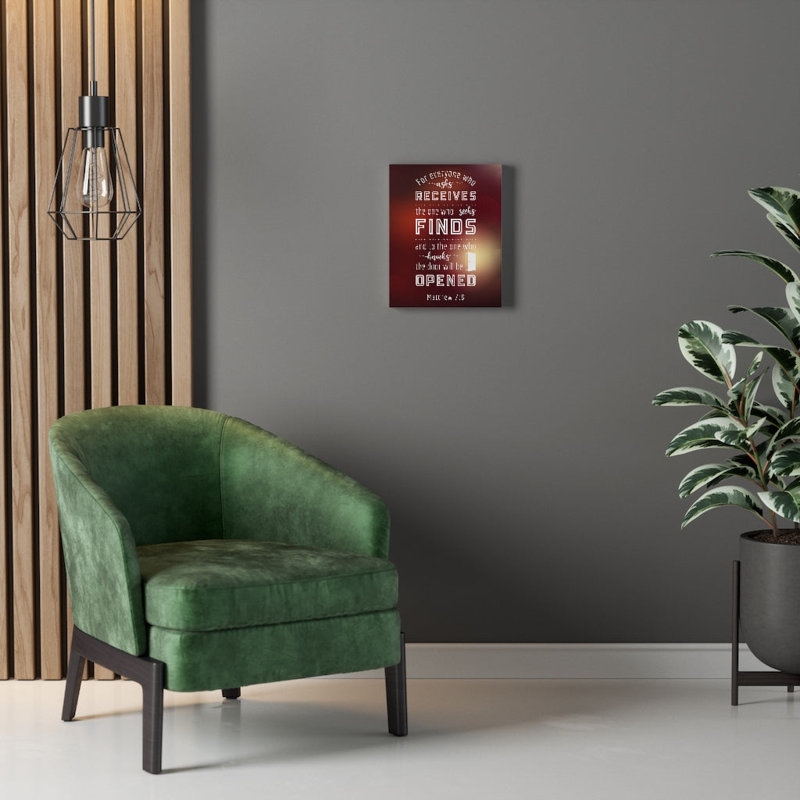 The One Who Seeks Matthew 7:8 - Wrapped Canvas Print, 61cm H x 46cm W