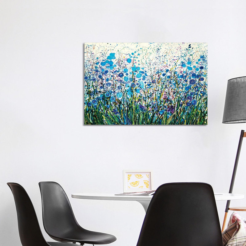 Mid Summer Meadow Flowers by OLena Art - Wrapped Canvas Painting, 101.6 cm H x 66.04 cm W x 1.91 cm D