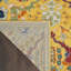 Tapis jaune à motif floral Weirton-690317521