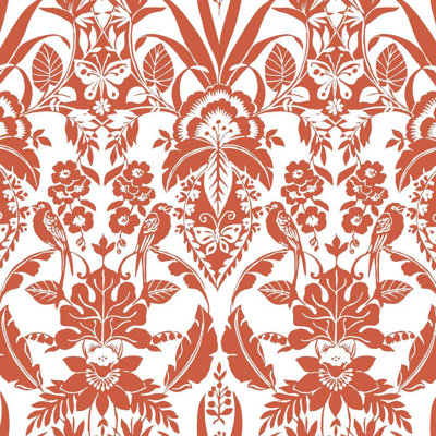 Rouleau de papier peint adhésif Botanical Damask L 27 pi x l 27 po