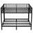 Metal king Bunk Bed for Teens and Adults,Space-Saving/Noise Reduced/No Box Spring Needed, Black