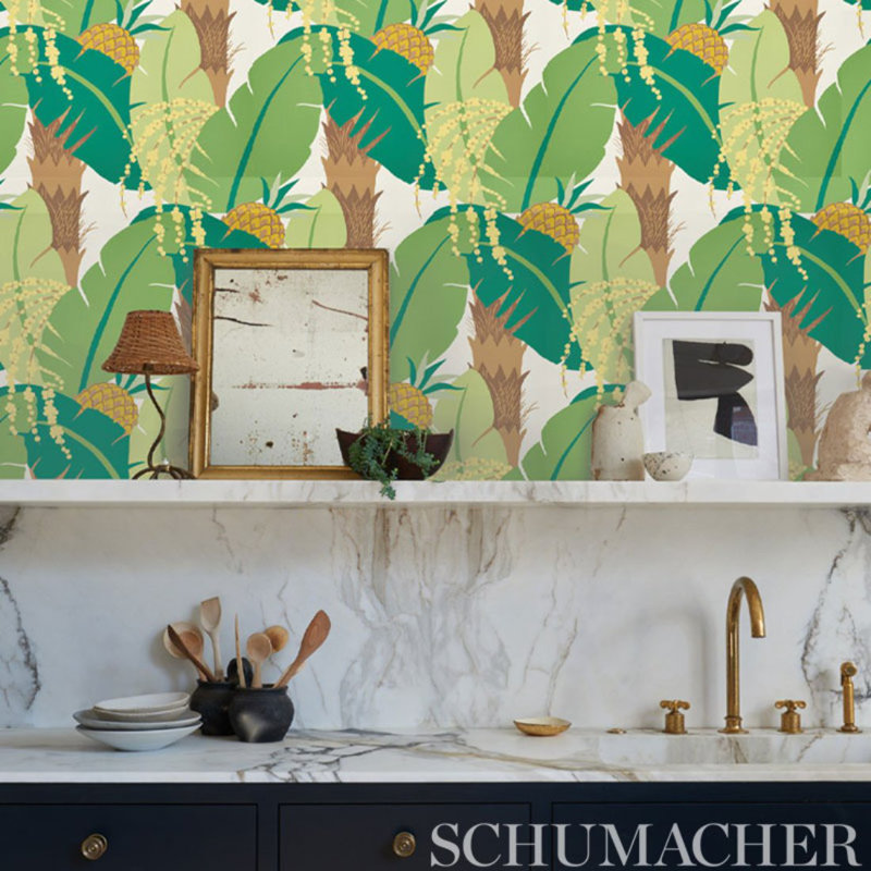 Ananas Wallpaper, Green