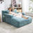 48.4" Wide Modern Chenille Upholstered Chaise Lounge with 3 Pillows-1309384985