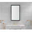 Miroir de salle de bain 40 po x 24 po à DEL avec cadre en aluminium, miroir de meuble-lavabo mural, anti-buée, mémoire, 3 couleurs, réglable en continu