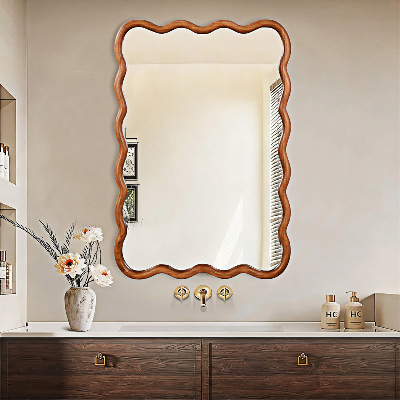 Miroir décoratif rectangulaire, 36,01 po x 24,01 po, Yellow Brown