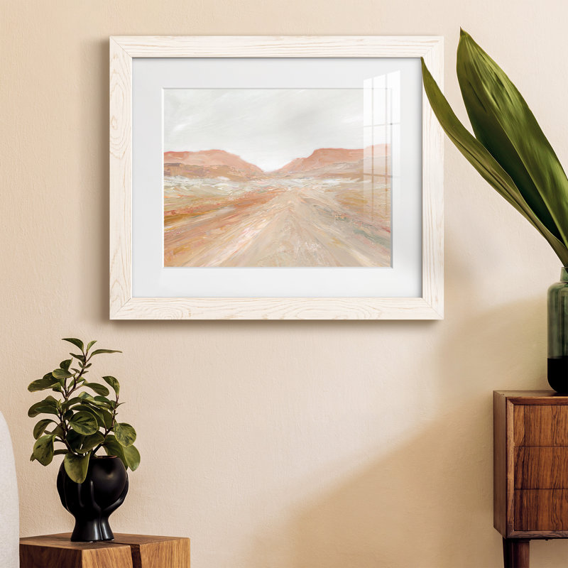 Road to Sedona - Peinture encadrée, H 20 po x l 17 po x P 1,5 po, Cadre blanc