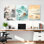 Ensemble de 3 tableaux sur toile représentant des paysages chinois, parfaits pour décorer un salon ou une chambre.