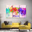 " Miami Skyline Colours Multi Piece Canvas Print " by Naomi Heart 3 - Pieces-1680747130