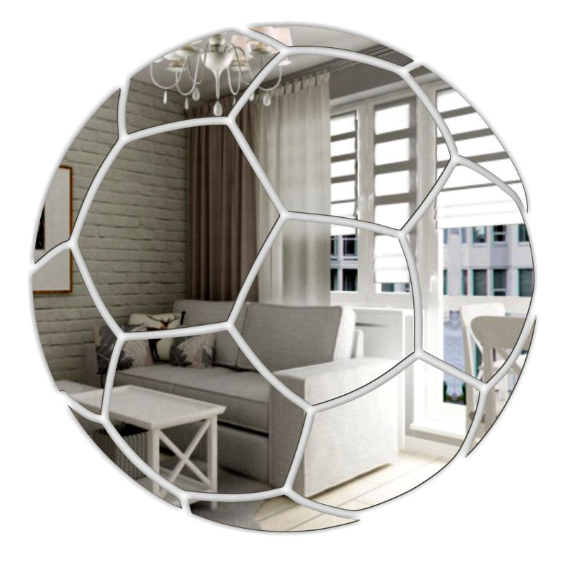 Yessenia Flat Wall Mirror, Silver