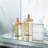 Glass Gold Decorative Jars with Wood Lids Set