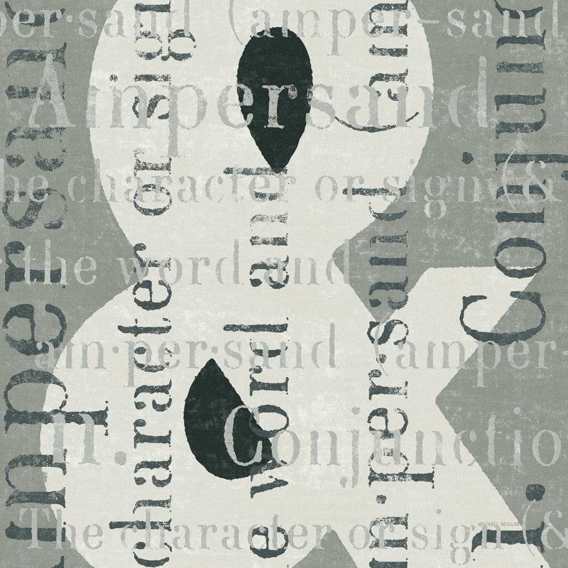 «P ponctuated Text II» par Michael Mullan - reproduction d'art sur toile tendue, H 12 po x l 12 po