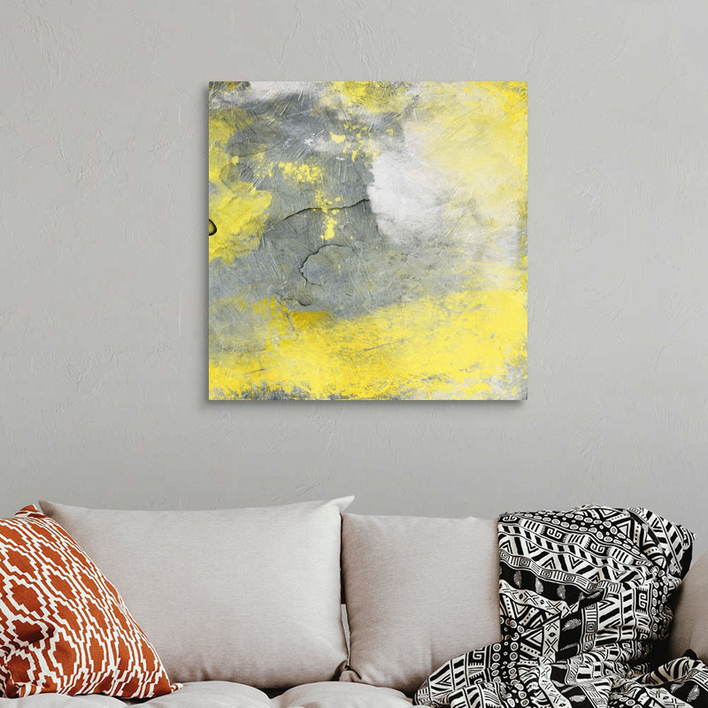 «Cosmic Yellow II» par Jace Gray - reproduction sur toile, Toile tendue, H 30 po x l 30 po x P 1,25 po