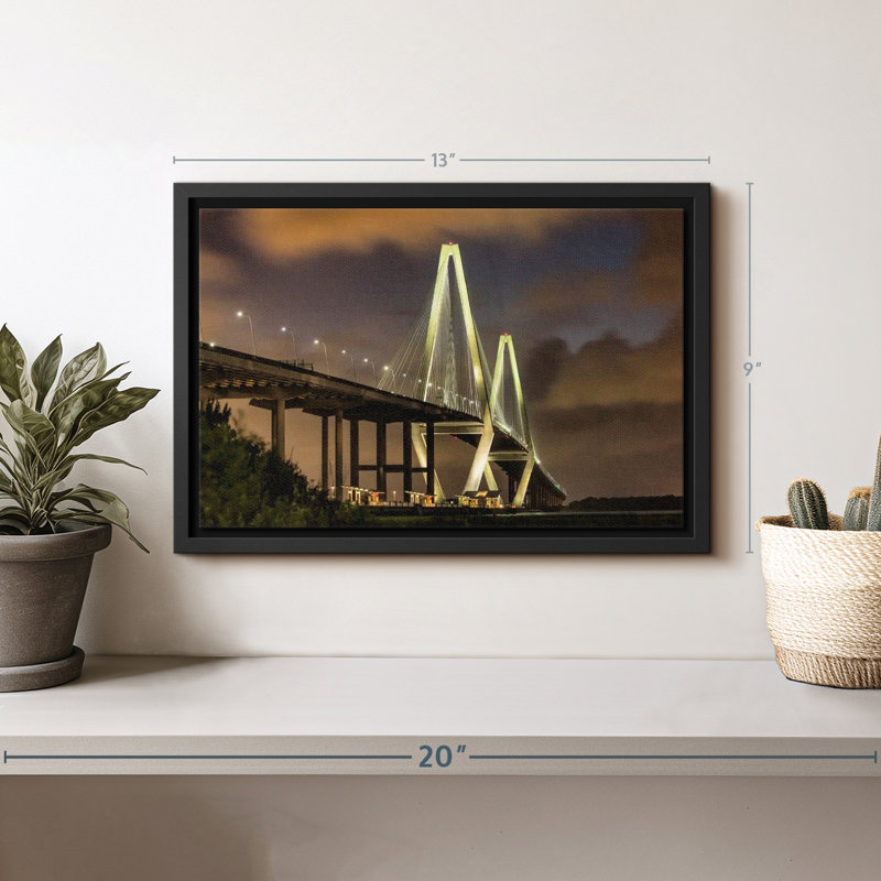 «The Amazing Ravenel Bridge In Charleston», reproduction sur toile, H 9 po x l 13 po