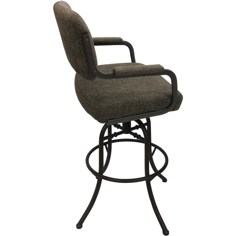 Tabouret de bar pivotant 30 po Jomiah, Brun, Brun
