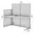 Office In An Hour L-Shaped 1 Person Cubicle with Cable Management-91292801
