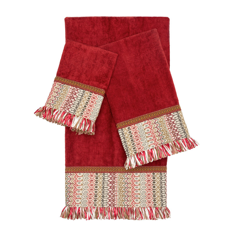 Ensemble de serviettes de bain 3 pièces, Rouge