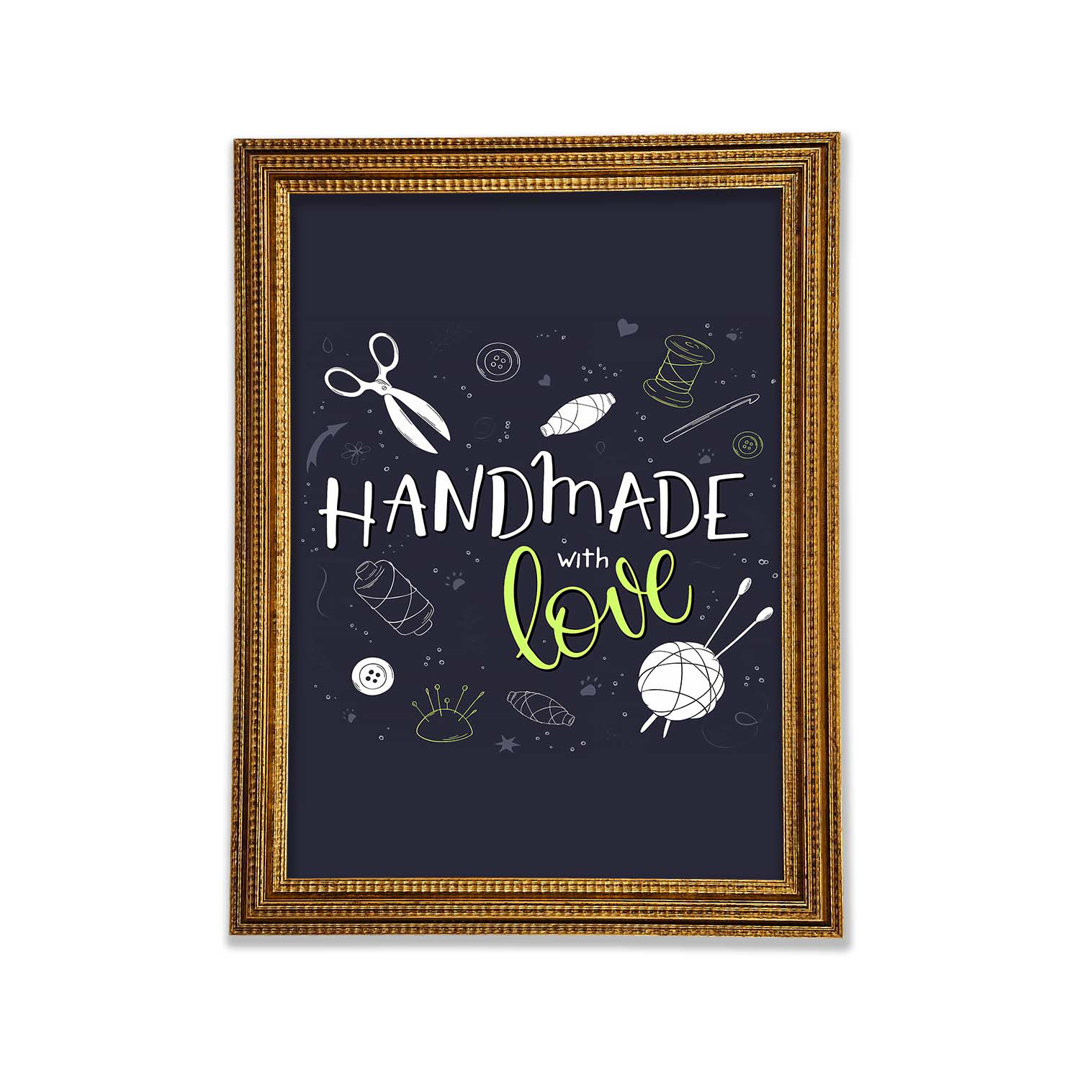 Handmade With Love - Einzelne Bilderrahmen Kunstdrucke