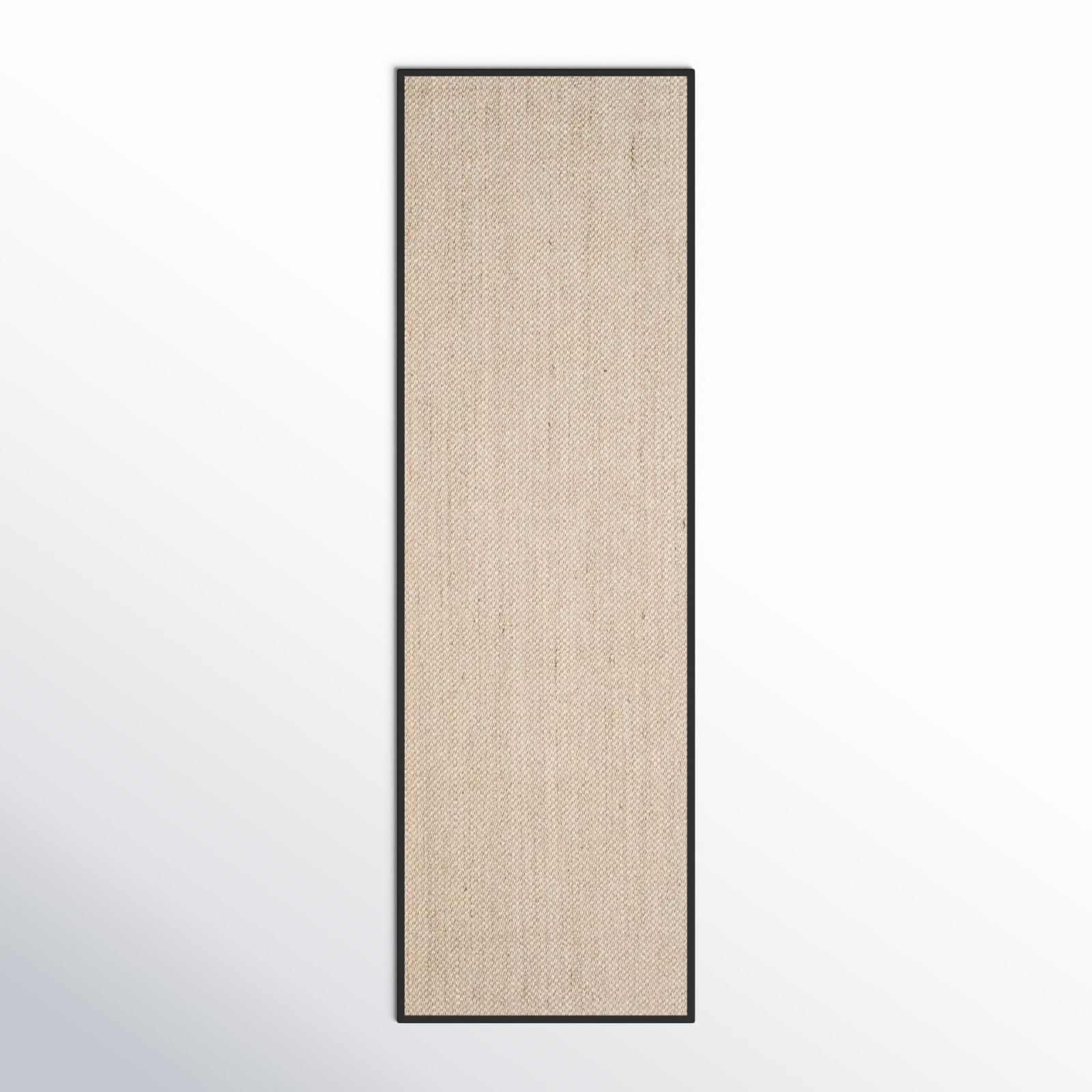 Torbin Marble Black Jute Rug, Runner 2'6" x 8'