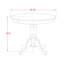 L'ensemble de table de salle à manger 3 pièces comprend 1 table de salle à manger à piédestal ronde et 2 chaises de salle à manger en chêne avec dossier à lattes - finition chêne-1359709737-1441730729-1426416271