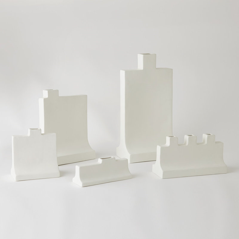Icon Vase-Matte White, 23" H x 12" W x 7.75" D