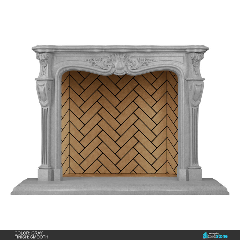 Ani Fireplace Surround, Smooth Gray
