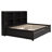 Bed with Side Bookcase, Drawers,Espresso-247010031